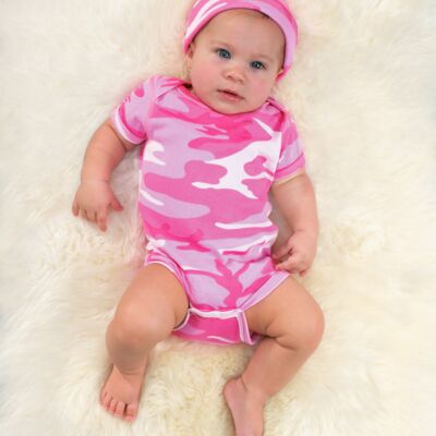 Infant Baby Rib Camouflage Lap Shoulder Creeper Thumbnail