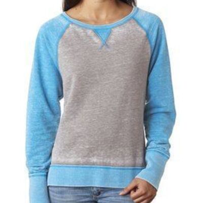 J.America Ladies' Zen Contrast Crew Thumbnail